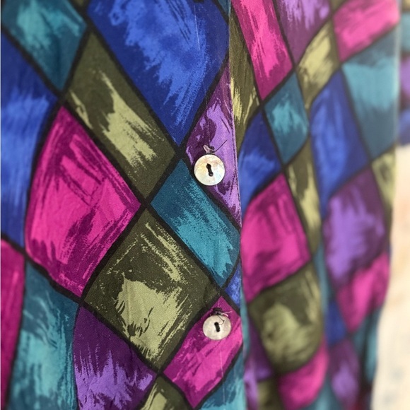 Vintage Notations Argyle Pattern Shirt - Picture 4 of 9